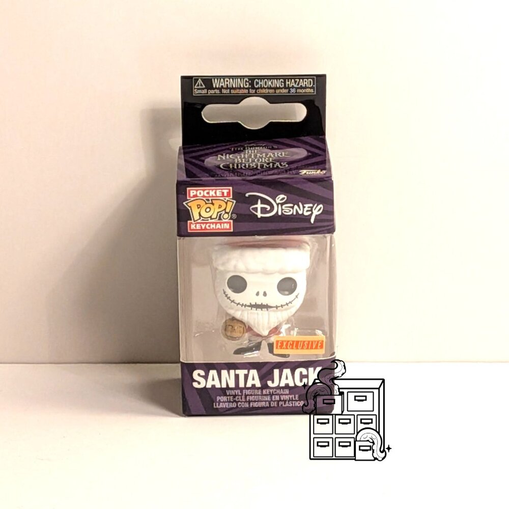 Funko Pop! Pocket Santa Jack O-Lantern Vinyl Figure Keychain Unopened